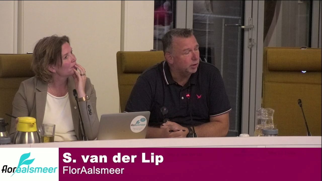 Beeld uit de opname van de 2b.commissie maatschappij en bestuur oordeelsvormend van Aalsmeer