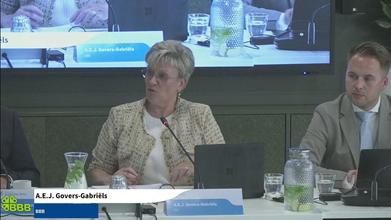 Beeld uit de opname van de algemeen bestuur 2023-2027 van Waterschap Brabantse Delta