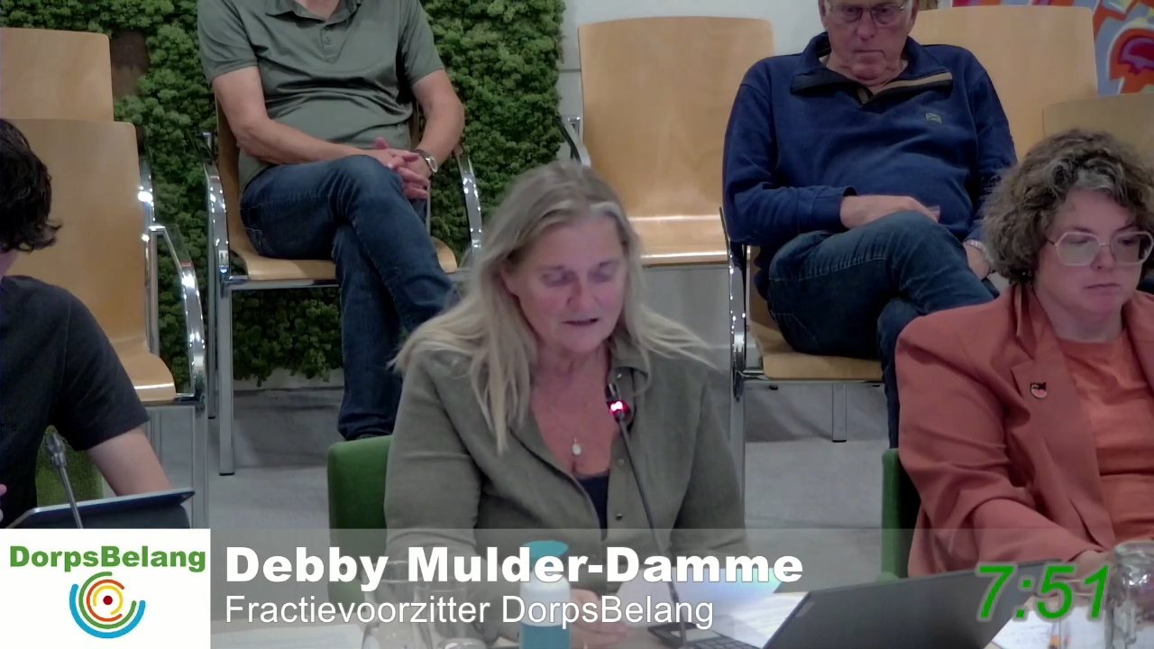 Beeld uit de opname van de commissievergadering (cv) van Landsmeer