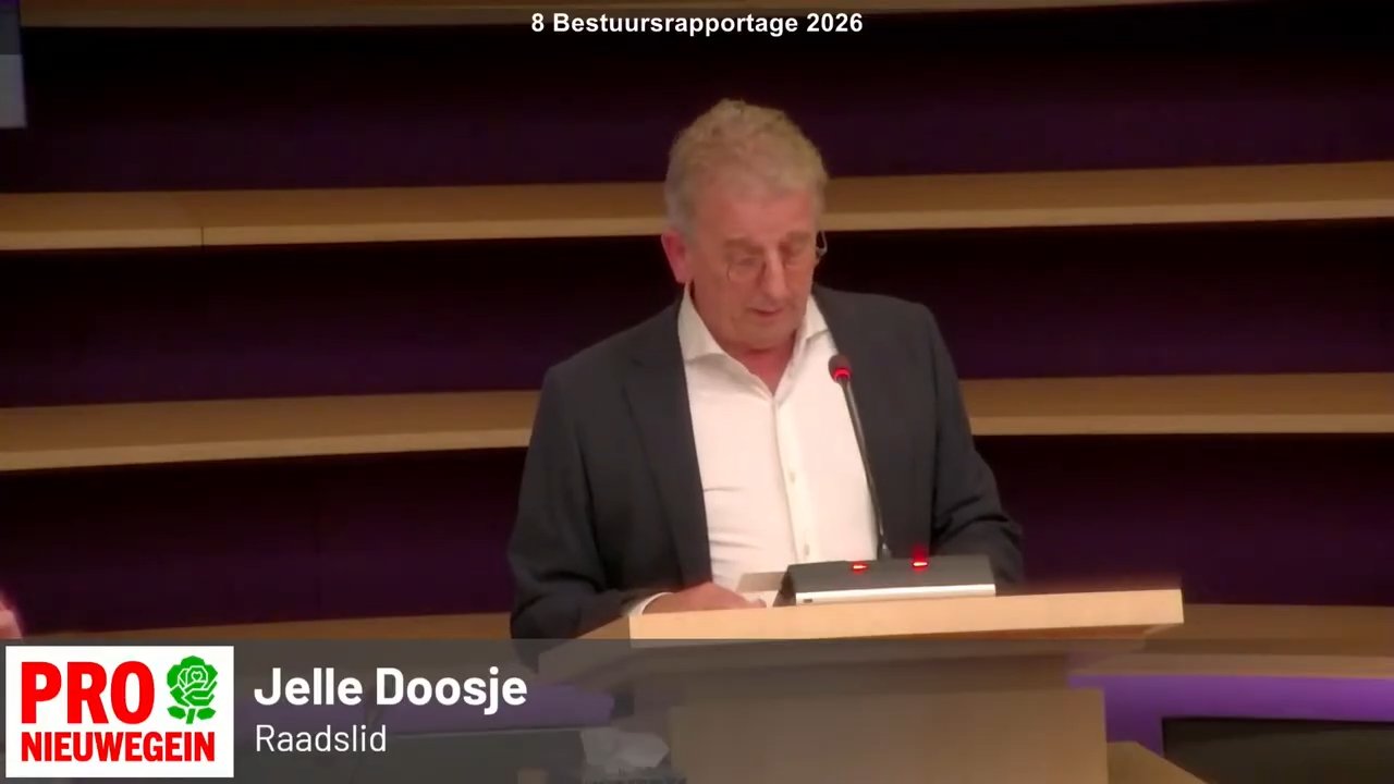 Beeld uit de opname van de raadsvergadering | 2026 van Nieuwegein