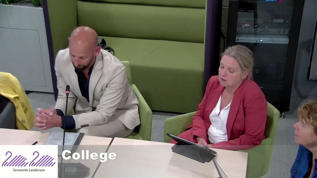 Beeld uit de opname van de commissievergadering (cv) - perspectiefnota/jaarrekening van Landsmeer