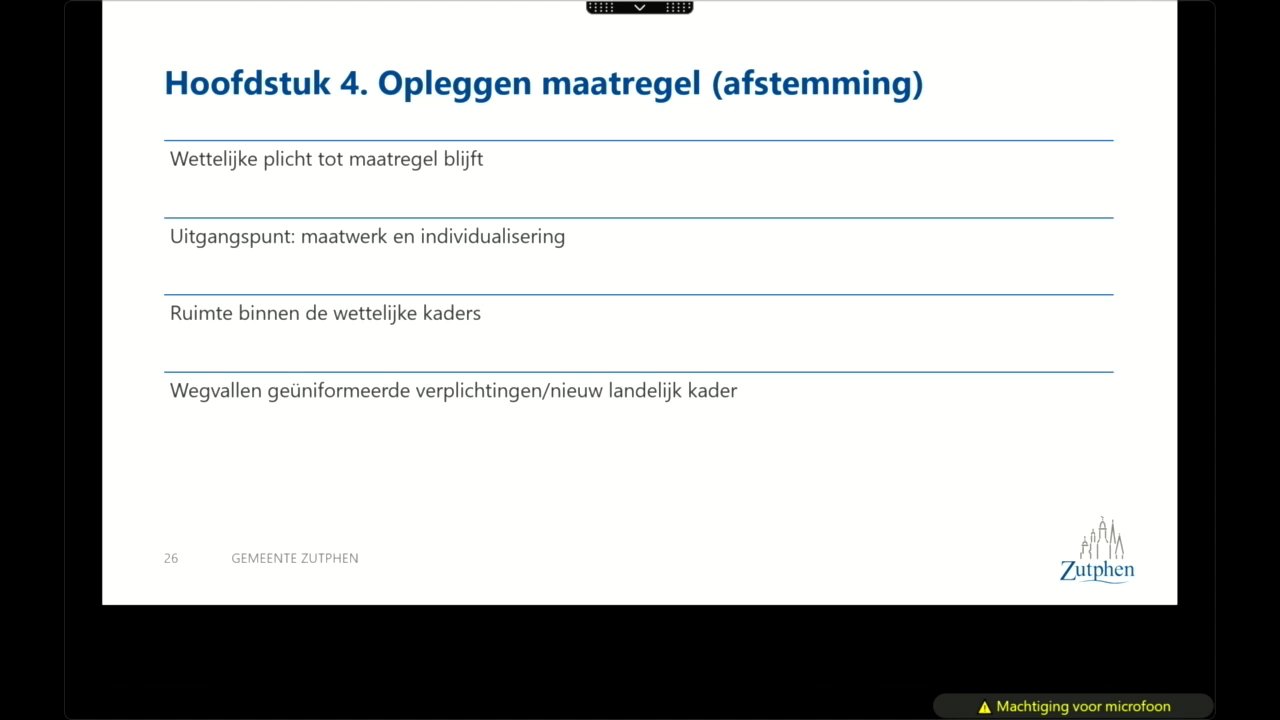 Beeld uit de opname van de sociaal - beeldvormend (c) - 1. verordening participatiewet in balans/ tegelijk met beleidskader werk en re-integratie; 2. presentatie eindverantwoording inwoner in beeld/uitvoeringsagenda lokale aanpak bestaanszekerheid; van Zutphen