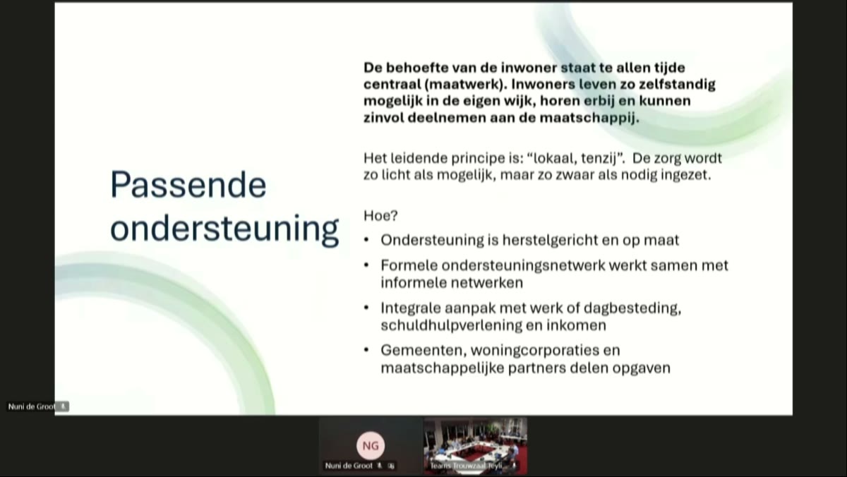 Beeld uit de opname van de beeldvormende sessie trouwzaal van Teylingen