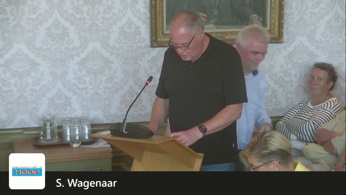 Beeld uit de opname van de 3. besluitvormende raadsvergadering (br) van Harlingen
