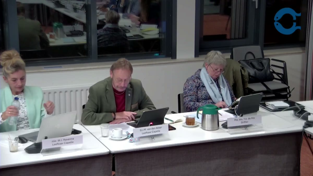 Beeld uit de opname van de van polanenzaal van Capelle aan den IJssel