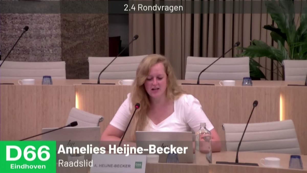 Beeld uit de opname van de meningsvorming van Eindhoven