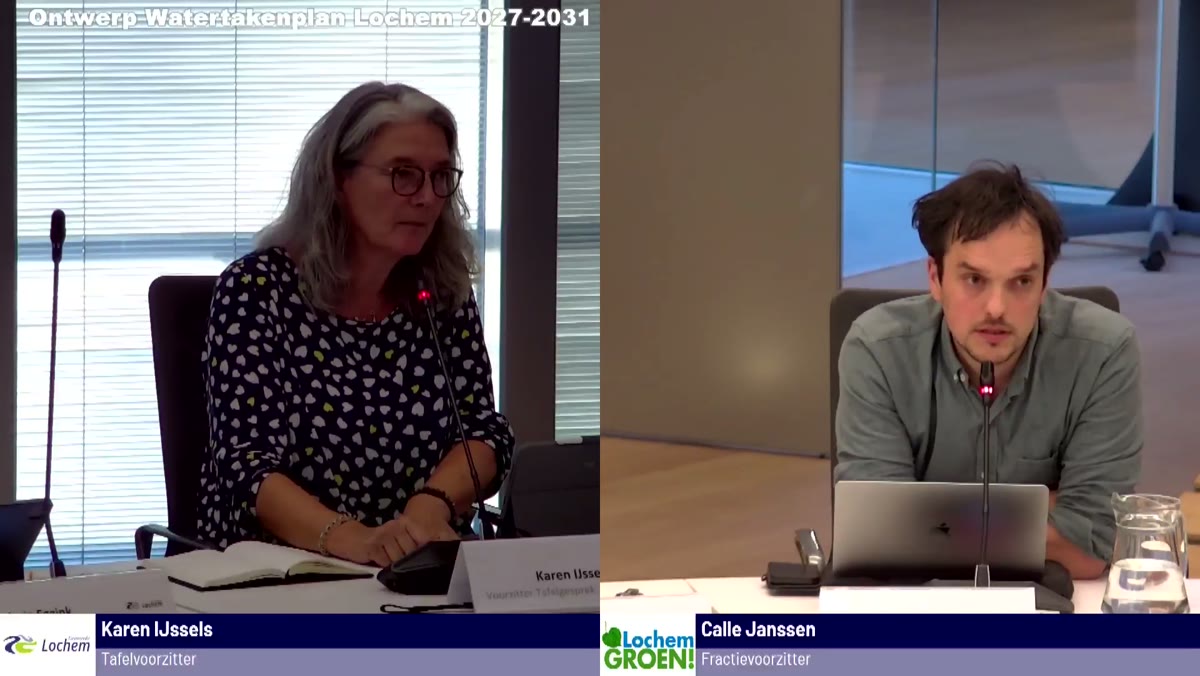 Beeld uit de opname van de tafel 1 van Lochem