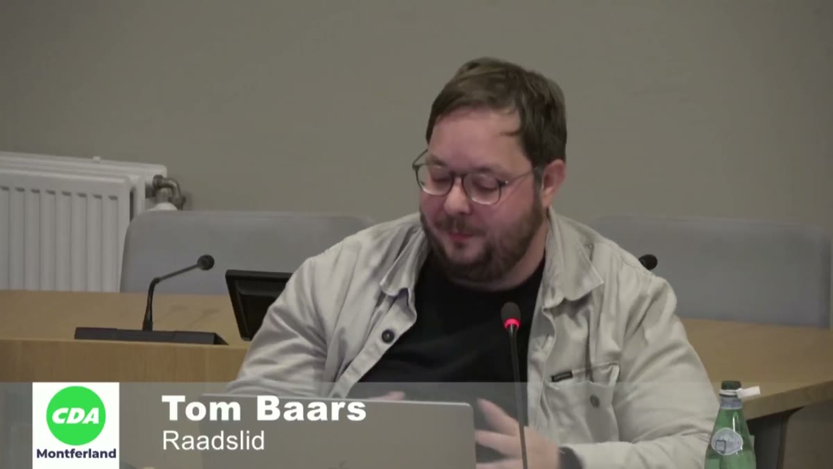 Beeld uit de opname van de raadsactiviteit - beeldvormend van Montferland