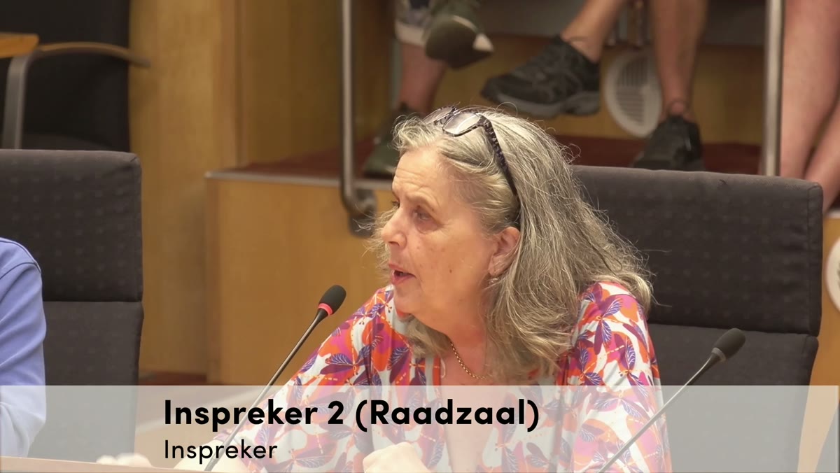 Beeld uit de opname van de inspreekuur burgers van Haarlem