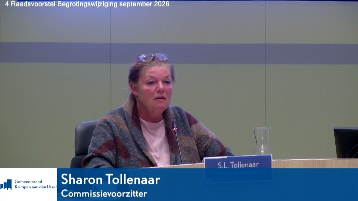 Beeld uit de opname van de oordeelsvormende commissie van Krimpen aan den IJssel