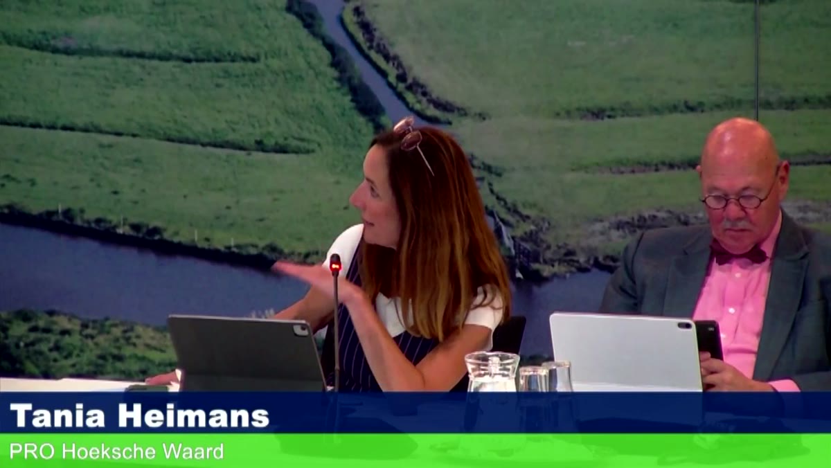 Beeld uit de opname van de sessie 1 avond van Hoeksche Waard