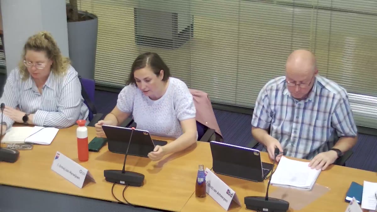 Beeld uit de opname van de sessie 2 van Dordrecht