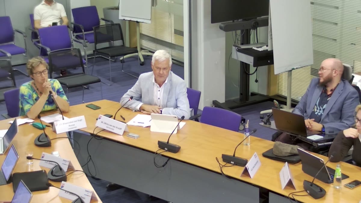 Beeld uit de opname van de sessie 2 van Dordrecht